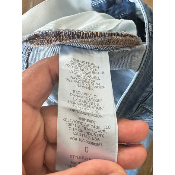 Wit & Wisdom Jeans Size 0 Distressed Straight Leg Light Wash Denim Mid Rise - Picture 5 of 6